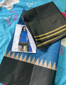 Elegant Black and Blue Kurta Set