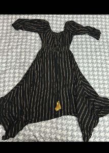 Stylish Black Striped Maxi Dress