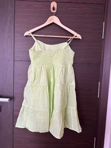 Lime Green Sundress with Eyelet Details