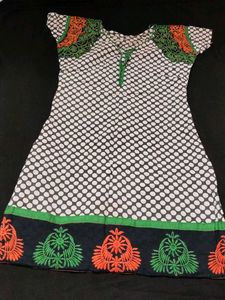 Polka Dot Embroidered Kurta