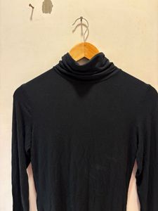 Classic Black Turtleneck Top
