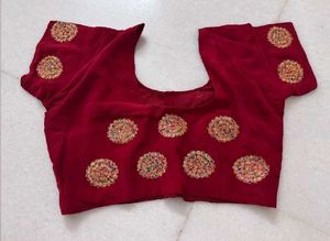 Maroon Embroidered Blouse