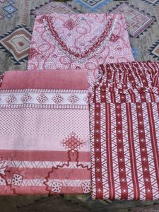 Pretty Pink Cotton Kurta Set
