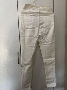 Cream White Skinny Fit Jeans