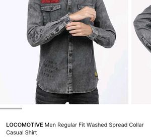 Locomotive Regular Fit Washed Shirt