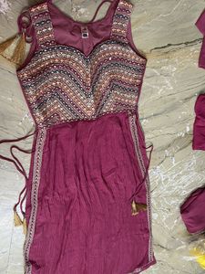 Embroidered naira cut sharara set