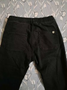Black cargo trouser pant for men