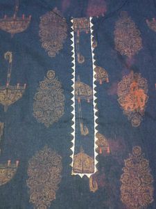 Stylish Navy Blue Printed Kurta