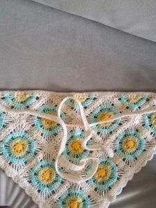 Crochet Flower head bandana🌸✨️