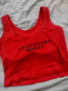 Red "LEGE" Tank Top