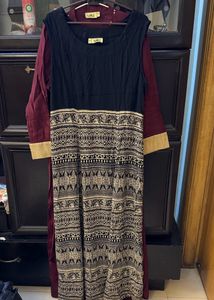 WOMEN FLOOR TOUCH KURTI WITH JACKET