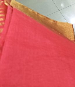 Gajri( Pink) Super Net Saree NWOT