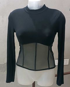Black Semi Winter Top