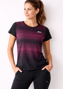 Slazenger Women Black Pink Sports T-Shirt M
