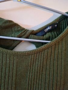 Only Green Back Knot Top