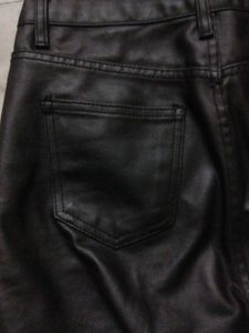 Black Faux Leather Wide Leg Pants