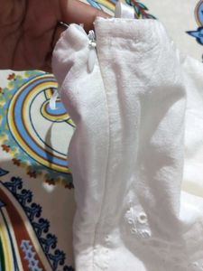 Chic White Broderie Anglaise Corset Top