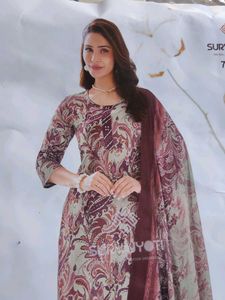 Suryajyoti Cotton Kurta Set/ stitched