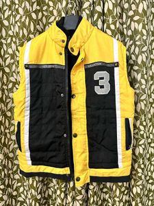 Aesthetic Yellow & Black Half Jacket