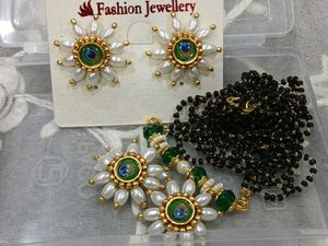 Elegant Peacock Pearl Jewelry Set