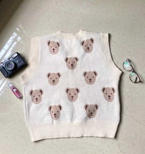 Cute Teddy Bear Knit Vest
