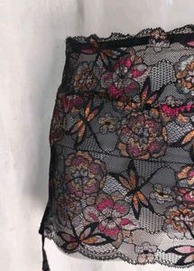 Lace Floral Mini Skirt garter