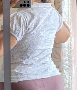 Elegant White Embroidered Top