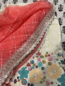 Multi color Lehenga with Dupatta - Emb