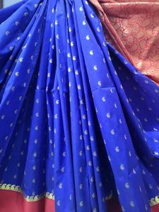 Royal Blue Saree In silk