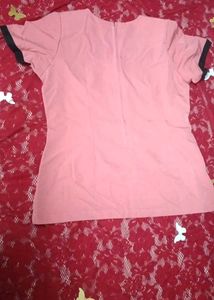 Chic Pink Floral Lace Detail Top