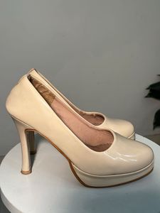 Cream Platform Stiletto Heels