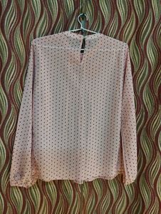 Chic Pink Polka Dot Top