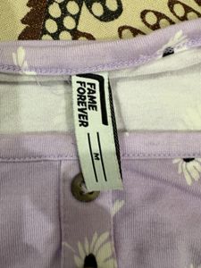 Lavender Floral Henley Tank Top