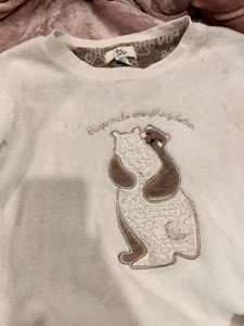Cute Bear Graphic Pullover