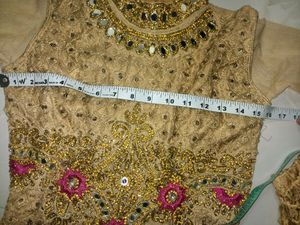Party Wear Golden 3 piece suit