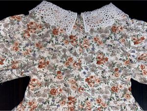 SHEIN Baby Girl Floral Print Dress with Lace Colla