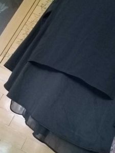Chiffon Layered Navy Blue Blouse