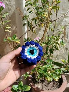 Evil Eye Crochet Hair Clutcher