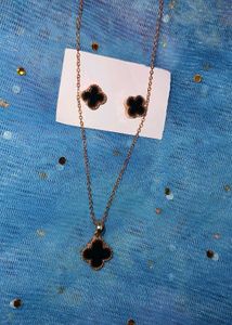 Elegant Clover Necklace & Earring Set anti tarnish