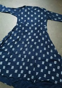 Stylish Navy Blue Printed Kurta