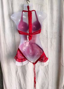 I. Red Lace Lingerie Set