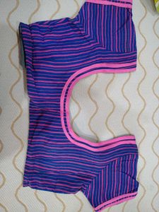 Striped Readymade Saree Blouse