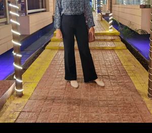 Flared Black Trousers
