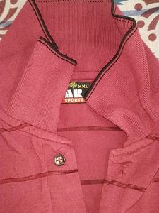 Striped Maroon Polo T-shirt