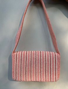 Pink Flamingo Beaded Shoulder Purse