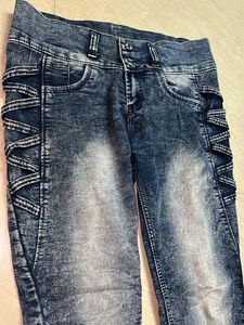 DENIM DUAL SHADE SKINNY JEANS