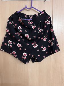 Black Floral Ruffle Co ord set