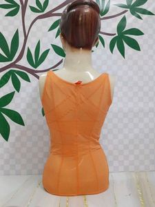 (460)Vintage Orange Lace Bodysuit