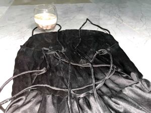 Black Backless &amp; Sleevless Short Dress