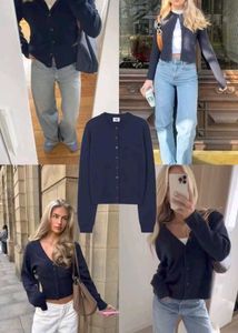 Classic Navy Blue Cardigan
